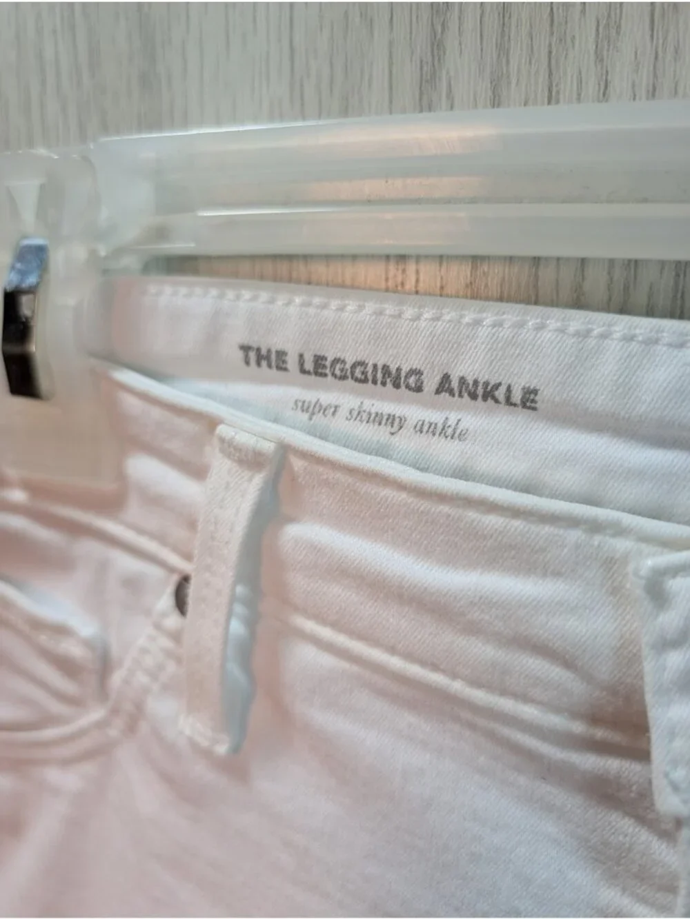 AG Adriano Goldschmied Jeans Sz 31R The Legging Ankle Super Skinny White